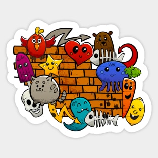 Funky Creatures Sticker